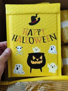 Besia 25PCS Halloween Bubble Mailers, Halloween Poly Padded Envelopes Mailers Shopping bubble Mailer Bags (6” x 10”)