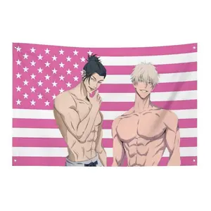 Jujutsu Kaisen Gojo Satoru Wall Tapestry 100% Polyester Vibrant HD Print Anime Poster for Bedroom Machine Washable Versatile Decor Decoration Advanced Printing Technology Crisp Details Hanging