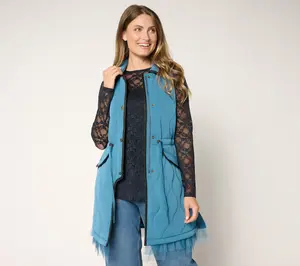 LOGO by Lori Goldstein Petite Sleeveless Quilted Jacket
