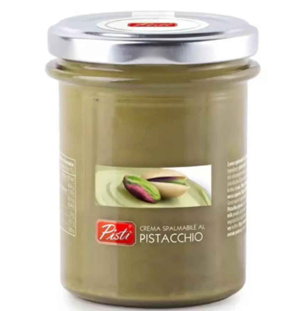 Pisti Premium Pistachio Cream 200g Handcrafted Artisanal Italian Spread for Bread & Biscuits Healthy Natural Nut Butter Imported from Italy Snacks Hea