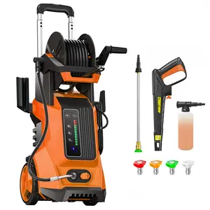 Electric Pressure Washer, 4500 PSI Pressure Washer 3.2 GPM with 4 Interchangeable Nozzles and with Adj-15-Level Touch Screen Effortlessly Car Water Washer for car wash, home, driveway, garden, yard, RV, boat, motorcycle Cleaning