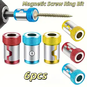 6/9 Piece Magnetic Drill Bit Set, Strong Anti-Slip Magnet for 1/4 Inch Hex Screwdriver, Essential Tool for Compact Space Repairs, Screwdriver Bits Set