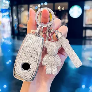 for Mercedes Benz Key Fob Cover with Keychain Lanyard, Soft TPU Key Case Shell Compatible with 2019-2021 A-Class C-Class G-Class 2017-2020 E-Class S-Class Smart Key Holder