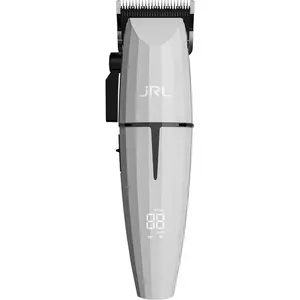 JRL Ghost 2020C Professional Cordless Hair Clipper for Barber Hair Cutting, Smart-Clip Technology Prevents Blade Drag, Reset IQ Charging Dock, For Fading, Dual-Speed 6000–7500 RPM Motor, White