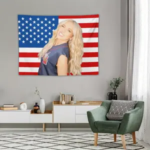 1 Megan Moroney Themed American Flag Wall Hanging, Suitable for Bedroom, Living Room, And Dormitory Decoration