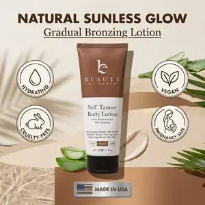 Beauty by Earth Gradual Self Tanner Body Lotion - Natural, Streak-Free, Hydrating Sunless Bronzing Lotion for a Glowing Tan, Made in USA, Vegan, Cruelty-Free, Pregnancy-Safe