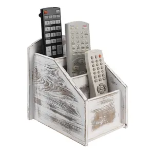 Wooden Grid Storage Box, Office Desktop Pen Holder, Home Desktop Stationery Mobile Phone Remote Control Finishing Box, Desk Organizer Tidy