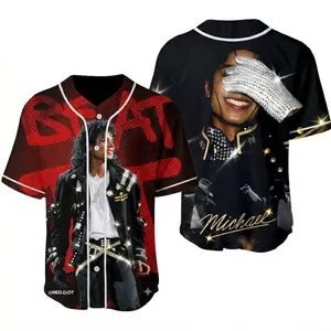 Michael Jackson Jersey – Classic Pop Icon Style – Unisex Streetwear Baseball Jersey Shirts