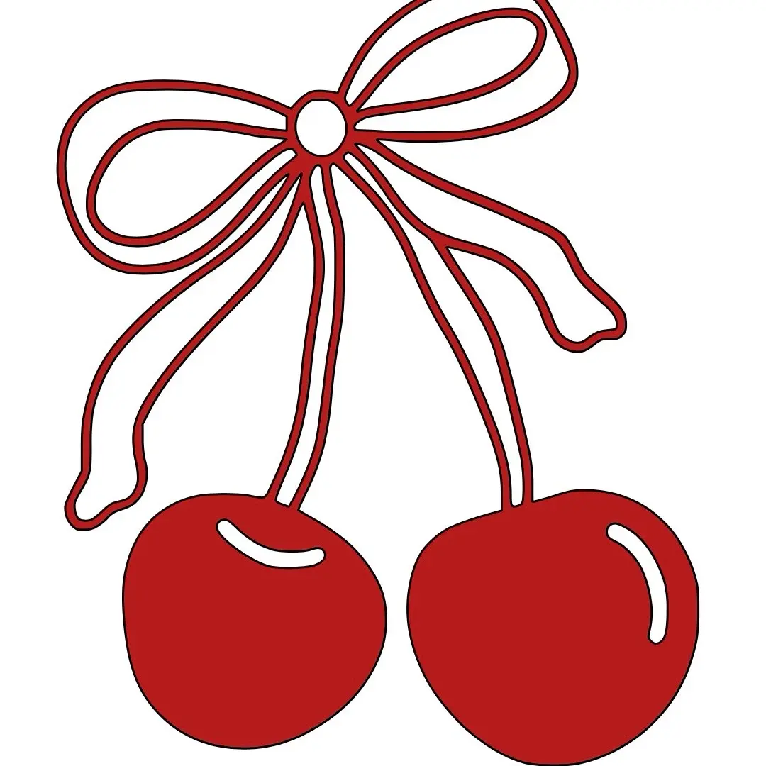 Cute Cherries Bumper Sticker - Cars Accessories with Transfer Tape Included for Personalizing Truck, Tumbler, Assorted Colors, Universal Car Exterior Accessory, Car Window Decals, Decal For Cars