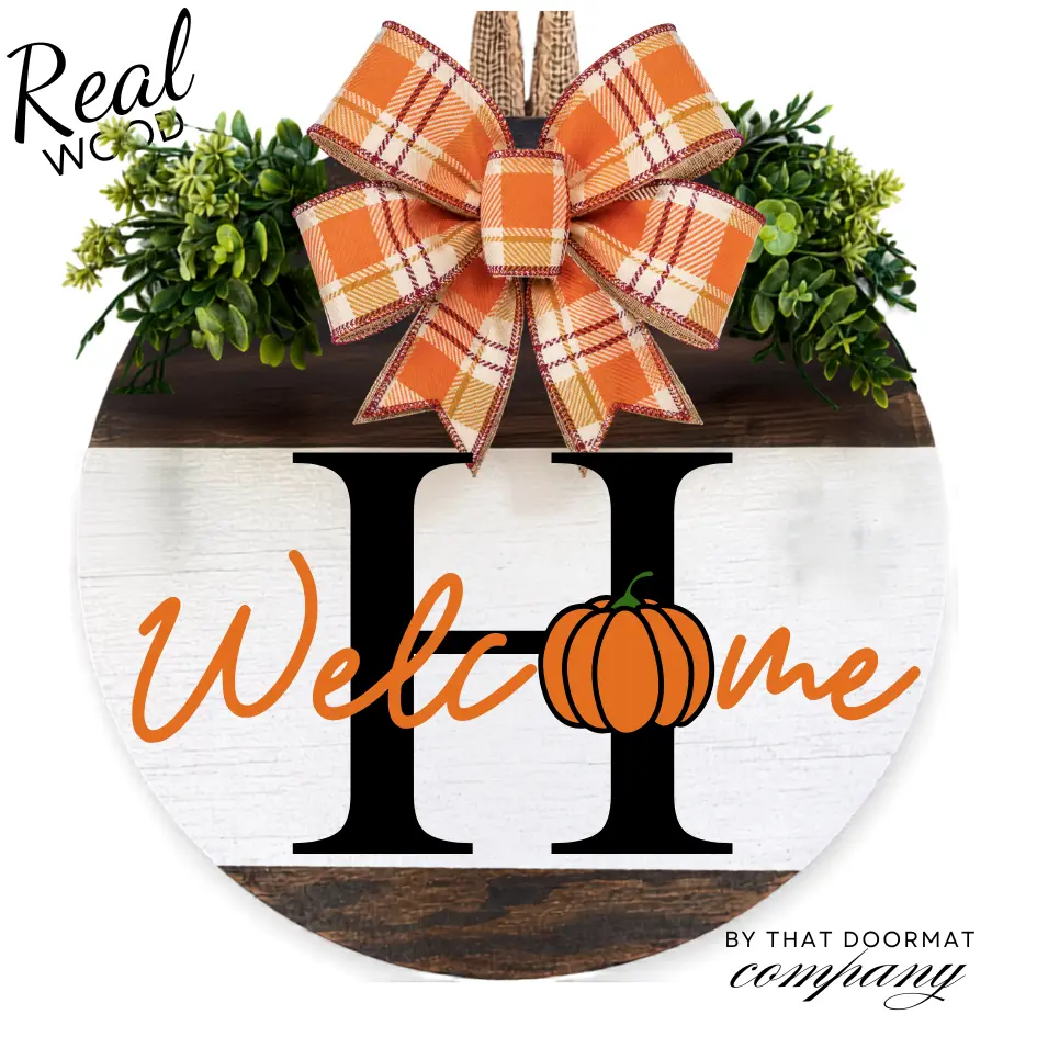 Fall Front Door Decor, Welcome, Fall Wreath, Front Door Hanger, Personalized Door Wreath, Housewarming Gift, Home Decor