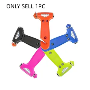 Car Safety Hammer, Emergency Escape Tool with Seat Belt Cutter, Durable ABS Construction, Non-Flint Auto Rescue Device for Home & Travel Emergencies