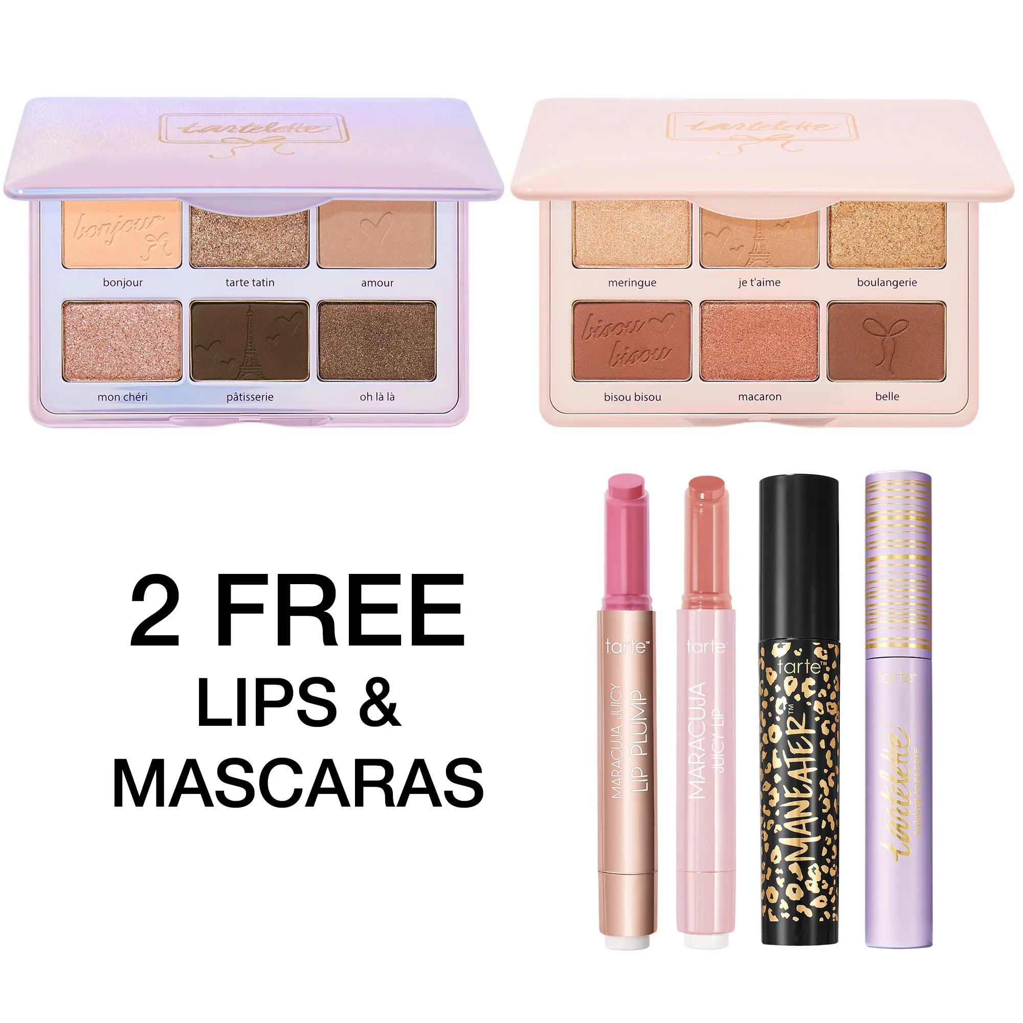 tarte’s kindness café collector's set - 2 FREE lips, 2 FREE mascaras