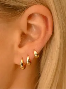 Women's Elegant Minimalist Hoop Earrings, Simple Style Trendy Hoop Earrings, Chic Gorgeous Jewelry As Birthday Gift for Girlfriend