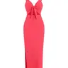 Women's Plain Cut Out Knot Front Spaghetti Strap Cami Dress, Sexy Backless Ribbed Slim Fit Bodycon Long Dress, Ladies Summer Clothes for Party Club Dating Wear