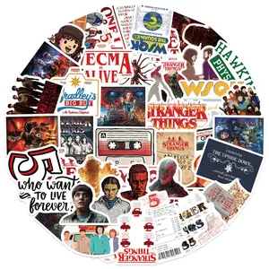 50 Sheets Stranger Things Season 5 Graffiti Stickers, DIY Journal Phone Stationery Waterproof Rewards Stickers, Creative Decoration Supplies