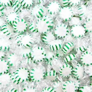Spearmint Hard Candy, 1 Pound Bulk Bag, Individually Wrapped Mint Candies, Classic Starlight Style Mints for Candy Bowls, Parties & Sharing