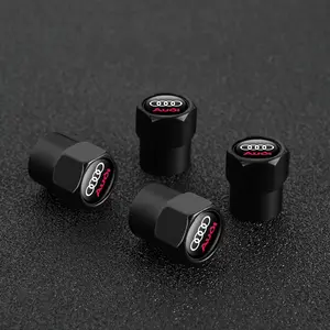 4Pcs 3D Metal Tire Valve Caps Car Tyre Air Stems Cover For Audi Sline A3 A1 A4 B8 B7 A6 C7 A5 A7 A8 B9 B6 C6 Q2 Q3 Q5 Q7 Q8 TT