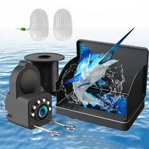XHJ Underwater HD Fishing Camera 4.3 Inch 1080P Color Monitor Waterproof Night Vision Fish Finder for Sea River Fishing Compact Outdoor Gifts for Men