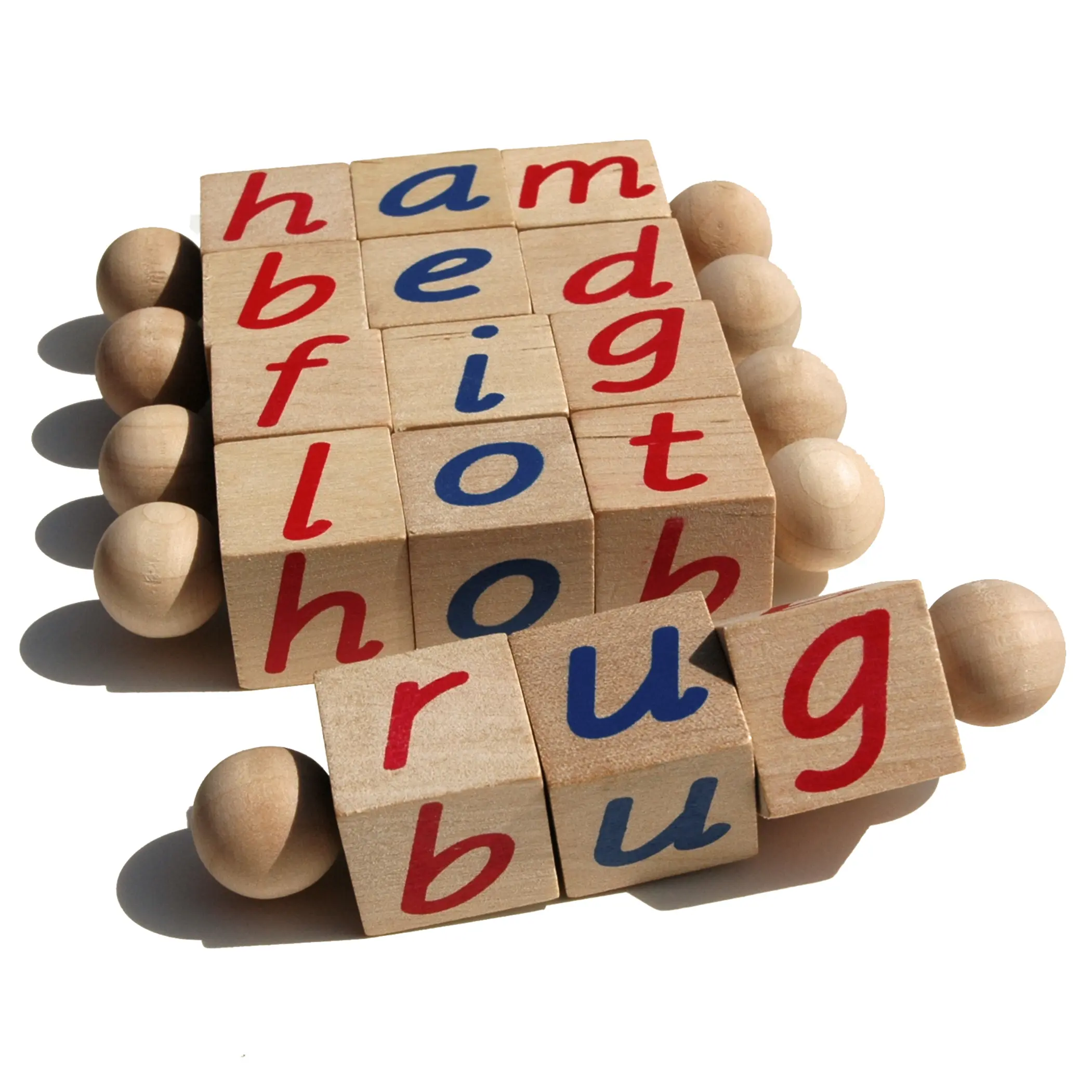 Montessori Phonetic Reading Blocks CVC Word Toy for Preschoolers - Engaging Learning Experience with 80 CVC Words & 5 Vowel Sounds for Kids Ages 3-6
