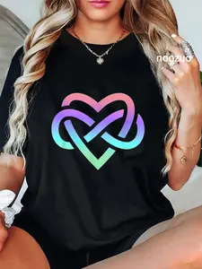 100% Cotton Polyamory Infinity Symbol Polyamorous Throuple T-Shirt