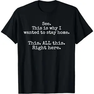graphic tees See This Is Why I Wanted To Stay Home Funny Introvert Gifts T-Shirt