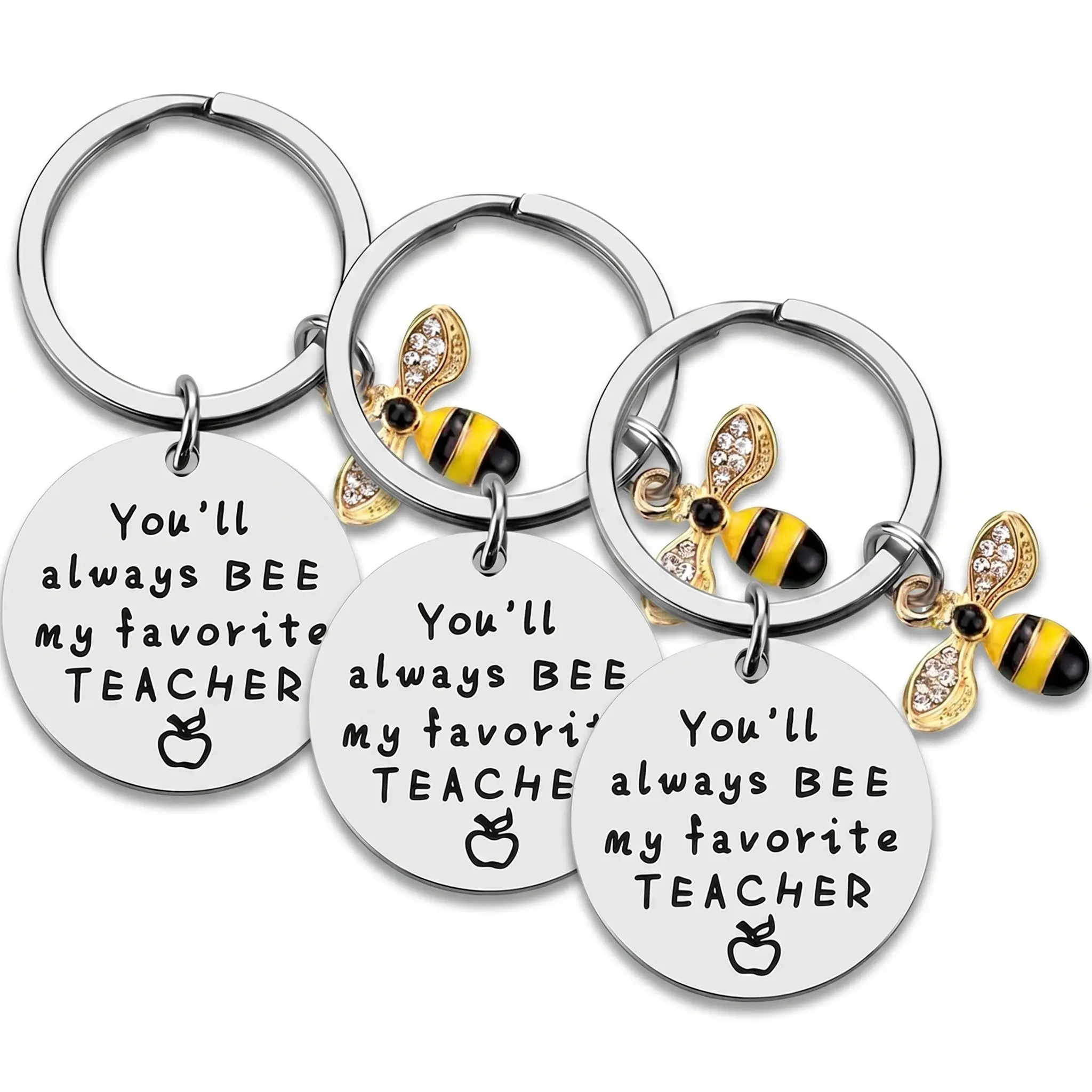 Teacher Appreciation Keychain Gift - Best Teacher Gifts for Women - Keychain for Teacher, Appreciation Keyring Thank You Gifts for Birthday Graduation