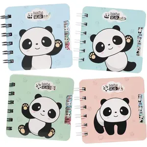Panda Small Pocket Spiral Notebooks,A7 Mini Notebook for  Girls, Small Lined Notebook Notepad, Cute Little Notebooks, Panda Party Favors