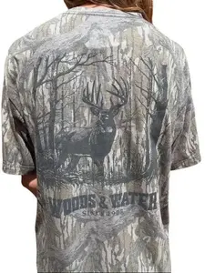 Woods & Water Washed Bottomland Buck Tee - Hunting Camo T-shirt