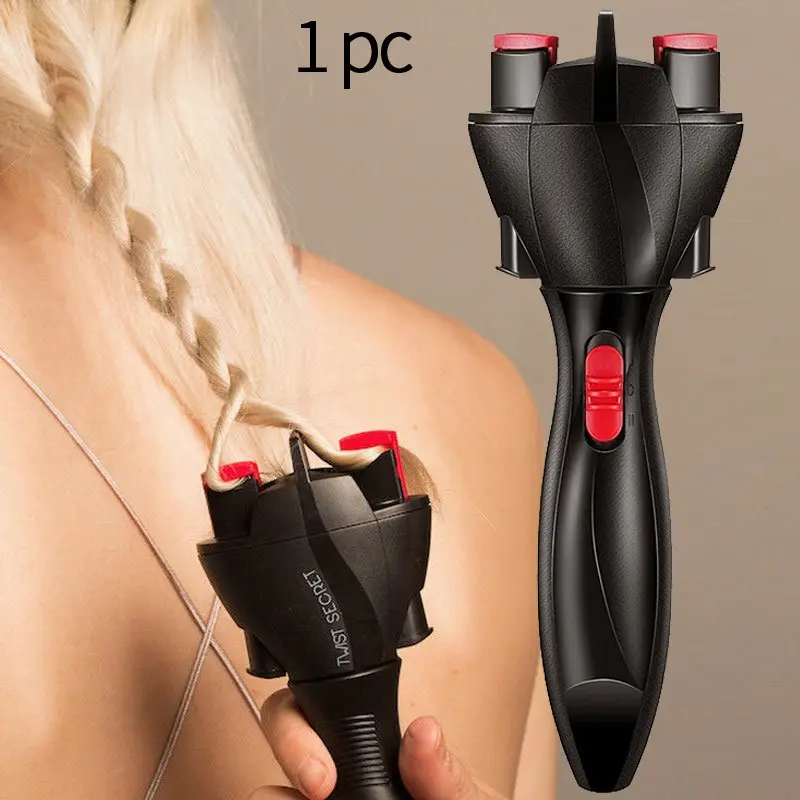 Automatic Braider Machine, Electric Braiding Tool Smooth for DIY Hairstyles, Hair Styling, 360-Degree Rotating Smart Curling Tool for Perfect Christmas Gift