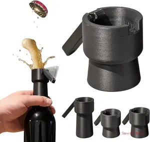 3pcsBottle Cap Launcher, Fun Bottle opener tool, Beer Bottles Opener for Parties Bar Gatherings, Launches Push Down Bottles Caps Shooting, Fits Soda Beer WineBottle (Black)