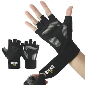 1 Pair Heavyweight Breathable Gym Gloves for Weight Lifting & Training - Adjustable Buckle Closure, Ventilation Holes, Unisex Workout Gloves for Men & Women (Black), Fitness Accessory, Gym Acces