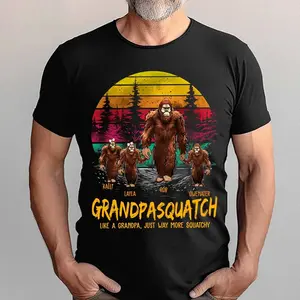 Personalized Grandpasquatch Vintage Shirt, Grandpa Bigfoot Shirt, Father's Day Gift , Grandpa Squatch Shirt, Grandpa Squatchy Shirt Men