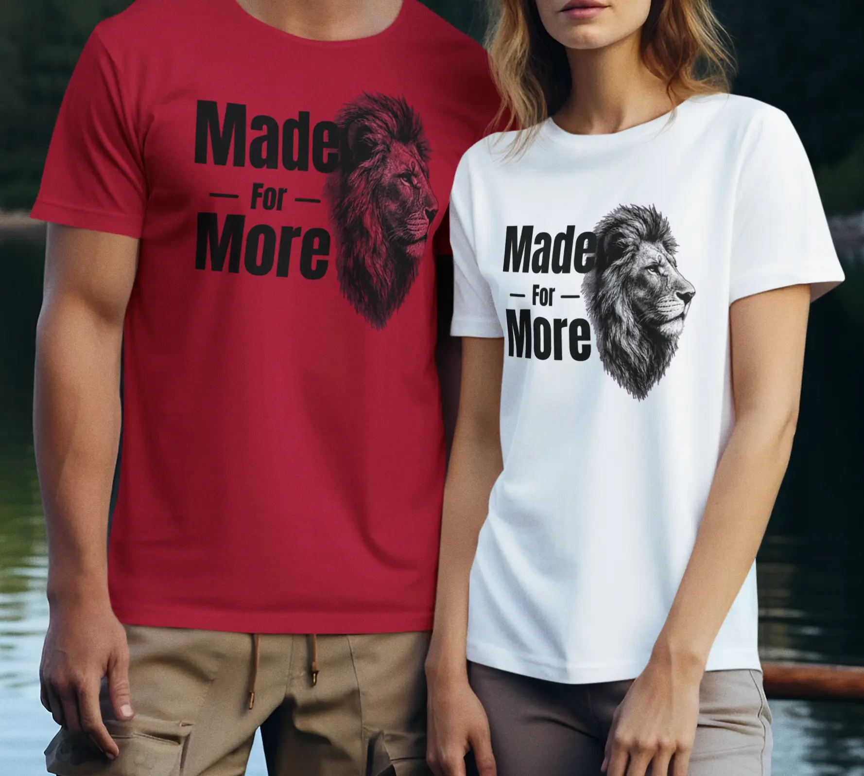 Made For More Lion T-Shirt | Lion Head Typography Tee