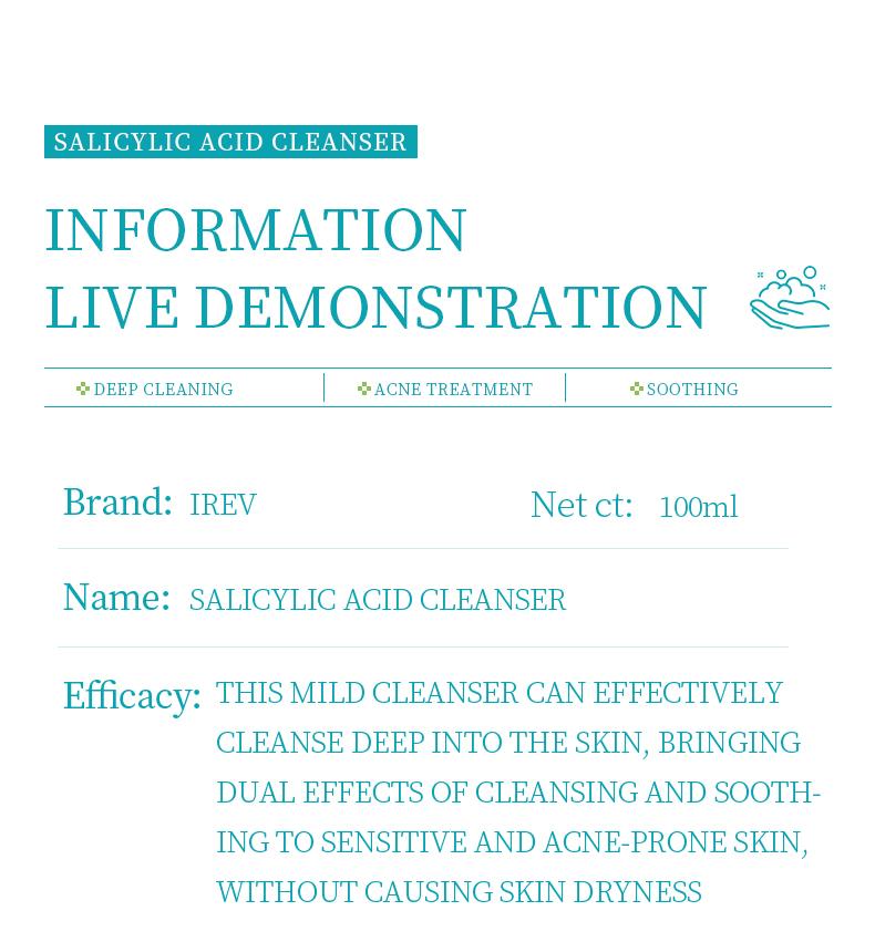 2% Salicylic Acid Cleanser - Hydrating Oil Control Face Wash with Hyaluronic Acid, Niacinamide & Ceramide | Pore Minimizing Acne Cleanser for Oily & Acne Prone Skin, Repairs Skin Barrier, 3.4 fl oz (100ml)