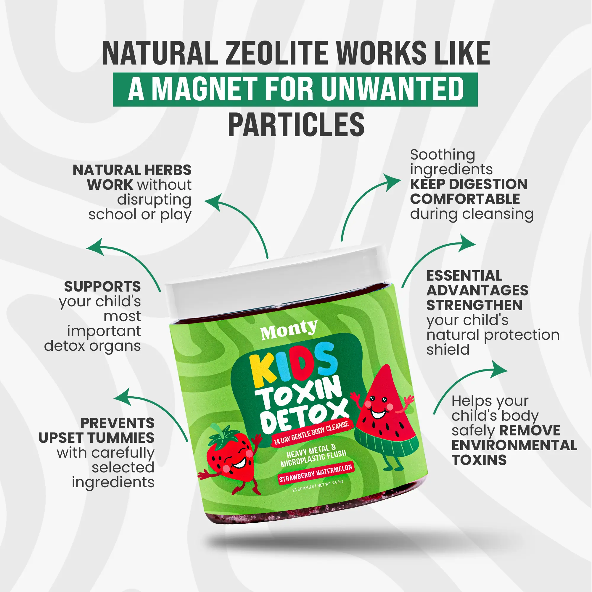 Zeolite Detox for Kids, Heavy Metal & Microplastic Detox, 14 Day