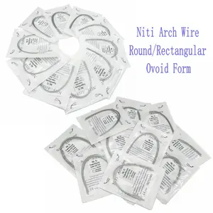 10pcs/pack Orthodontic Dental Super Elastic Oval Form Niti Round/Rectangular Arch Wires Dental Niti Arch Wire Dentist Product