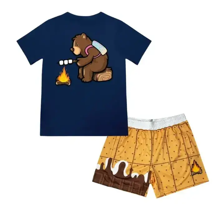 Baseball Lifestyle 101 - Campfire Tee & Shorts Set for Youth & Adults | Summer Back to School Baseball Outfit