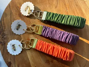 Custom Wristlet Fabric Key Fob Key Chain-Solids