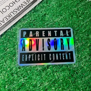 Edgy “PARENTAL ADVISORY” Decal! Holographic, 15cm×9.5cm. Decal Sticker, A Must for Rap Culture Lovers. Stick on Gear To Show Bold Vibes. Popular in Street - Style Circles. Snag Now