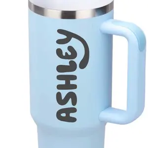 CUSTOMIZABLE Vinyl Sticker - Bluey Fan Font for Office Supplies