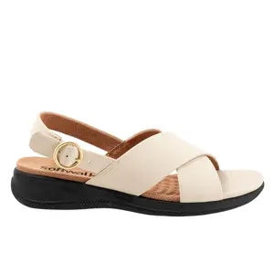 Softwalk Tillman Sling S2417-108 Womens Beige Narrow Slingback Sandals Shoes