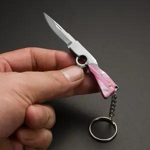 Mini Folding Knife, Sharp Micro Keychain Blade, Portable Unboxing Tool, Outdoor Gear, Fixed Blade Surface, Essential Survival Kit