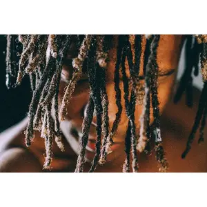Real Human Hair Dreadlocks Loose Ended Afro Kinky Medium 1/4" 10 Locs Handmade Natural Grown Locs for Length & Repairs