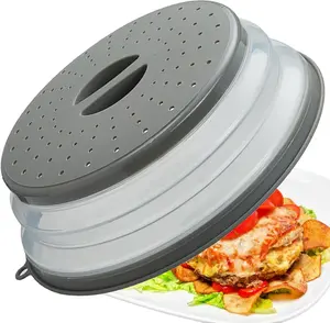 Microwave Splatter Cover Vented for Food, Splatter Guard & Colander Kitchen Gadget for Fruit Vegetables Microwave Plate Cover with Hook Hole,Dishwasher-Safe,Bpa-Free Silicone & Plastic (1 Pack) XGHJ