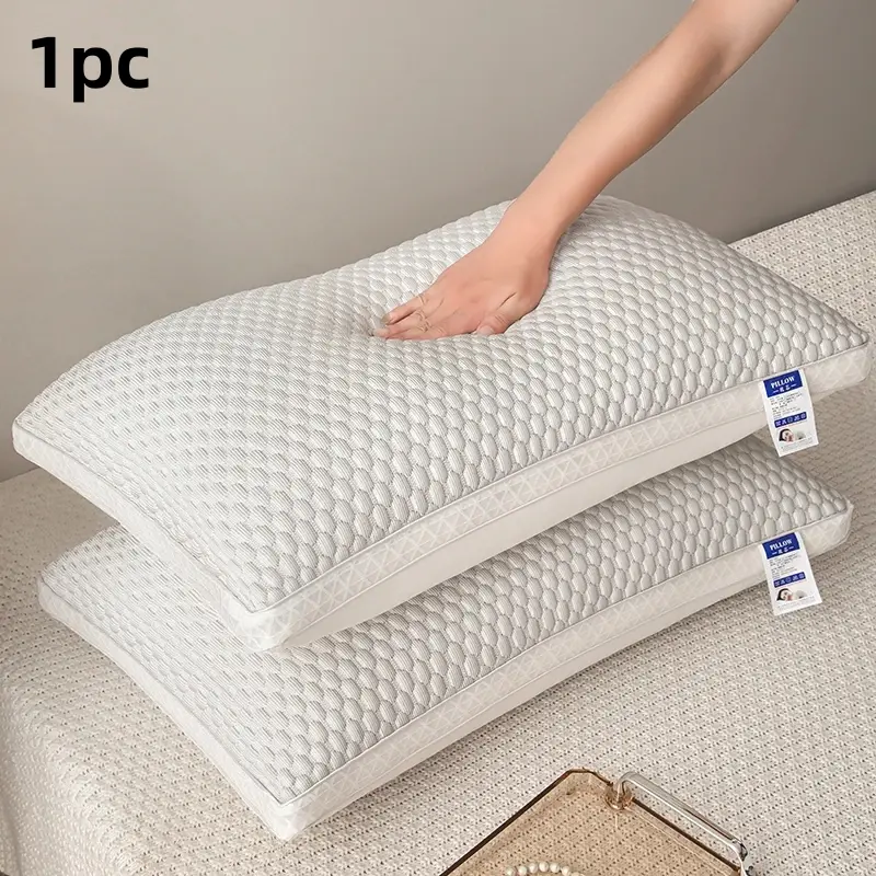 1 piece of cool and breathable tofu pillow - Supports the neck and spine, helps you fall asleep easily. A sleep massage pillow core, moisture-absorbing home decoration cushion, suitable for living room, bedroom, home decoration, hotels, and holiday gifts.