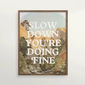 Folk Inspired Affirmation Poster, Billy Joel Vienna Quote Print, Home Decor Hangable Artwork