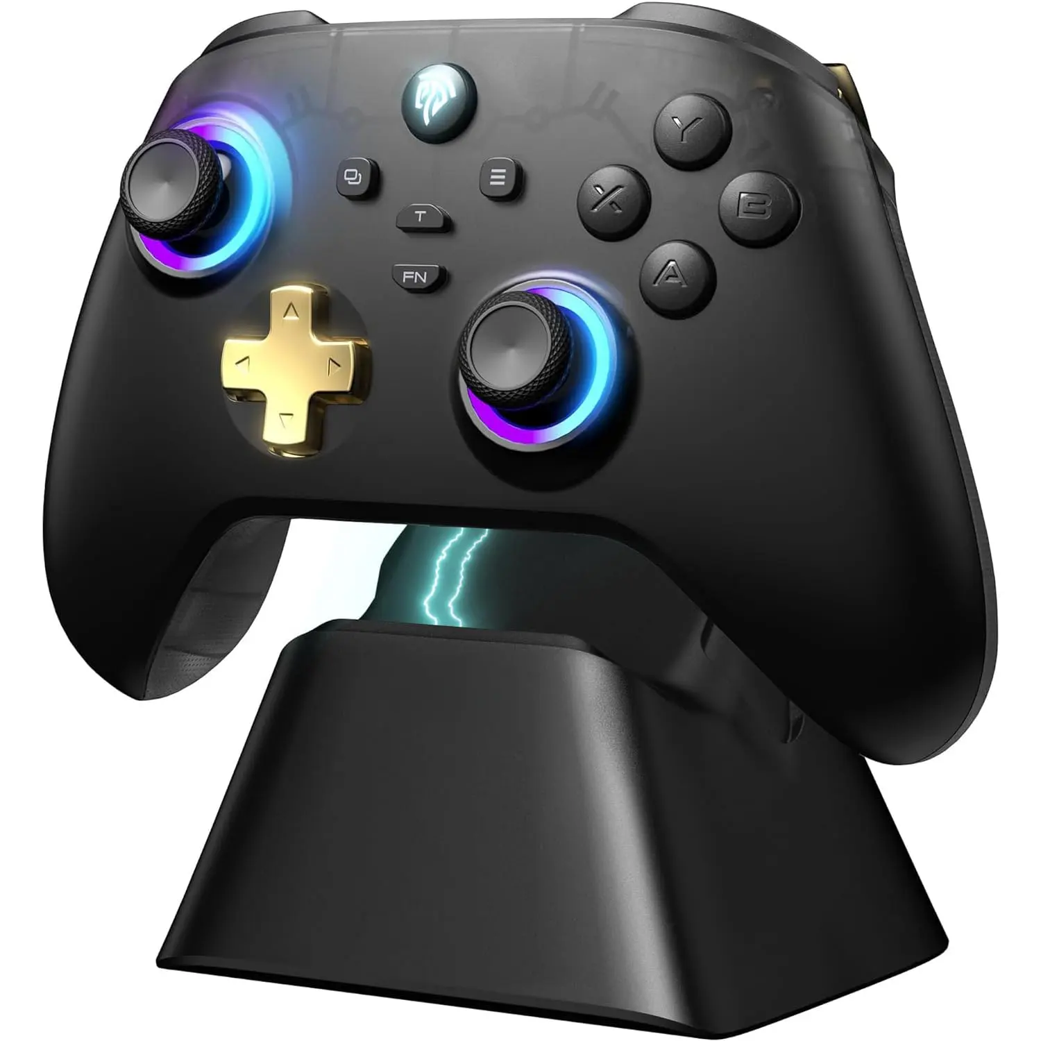 D05 PC Controller - Enhanced   Pro Controller with  Dock/Hall Sensor/RGB Lighting - No Stick Drift, No  Zone - Work for Windows PC, Android, Steam and