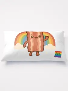 Cook D. Bacon Rainbow Pillow