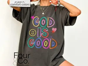 God Is Good Christian T-Shirt, Religious Faith Graphic Tee, Inspirational Bible Verse Shirt, Jesus Lover Gift, Unisex Church Apparel