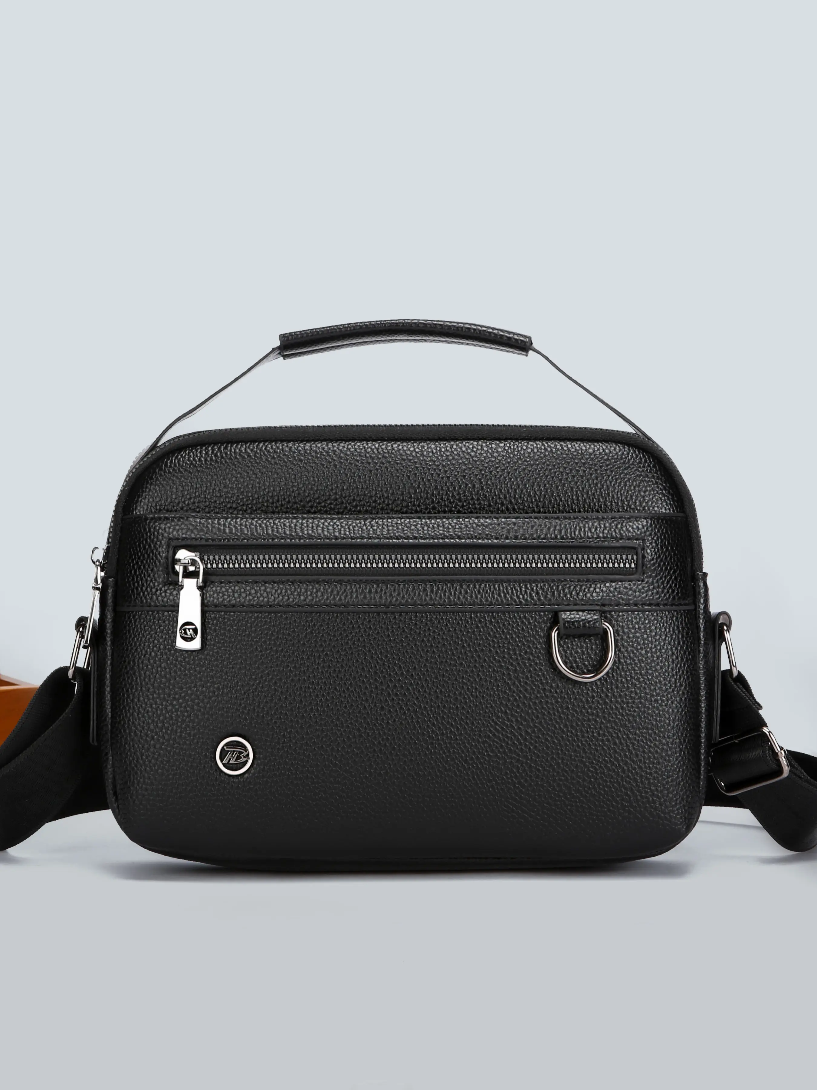 Men's Multi-Pocket Shoulder Crossbody Bag, Men Gifts, Zipper Shoulder Bag, Handbag Waist Pack Backpack, Multifunctional Leather Bag, Casual Mini Slouchy Bag, Zippered Sling Bag